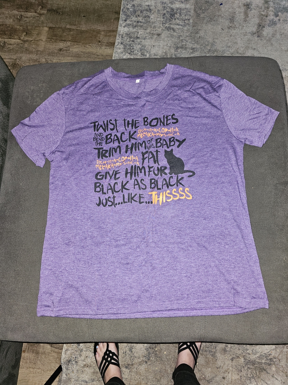 Purple Short Sleeve Graphic Tee - Unbranded
